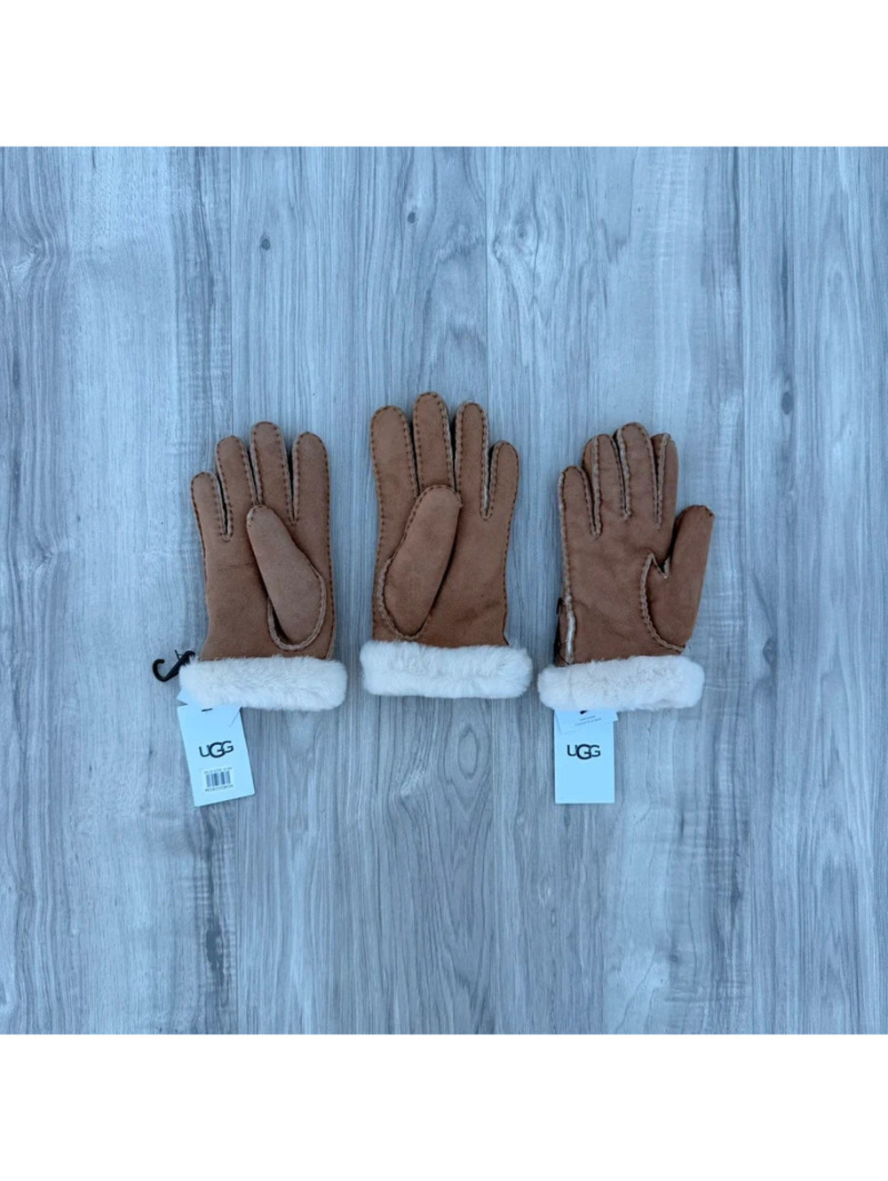 UGG Women's Perforated Shearling Suede Gloves